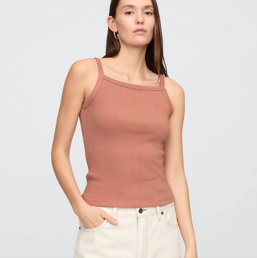 Gap Factory Ribbed Squareneck Tank Top